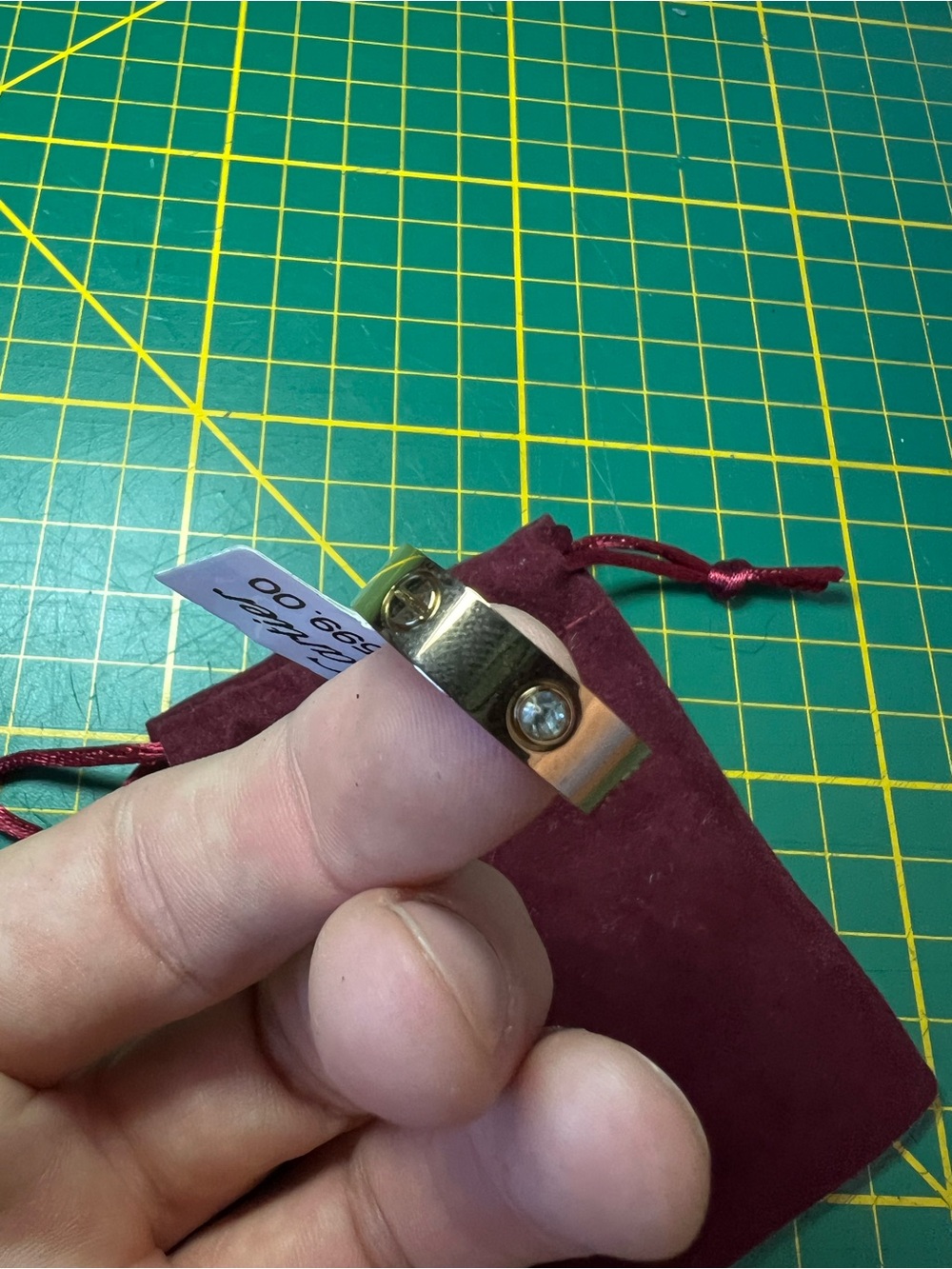 Gold Cartier love diamond ring 750 - Picture 10 of 16